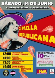Cartel de la XXI Paella Republicana de Vallekas
