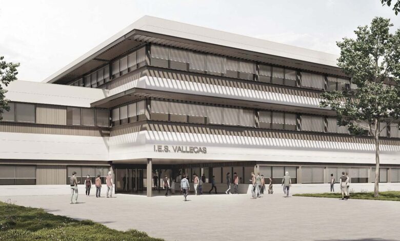 Proyecto de nuevo I.E.S de Vallecas - Propuesta de HXR Arquitectura y Construcción