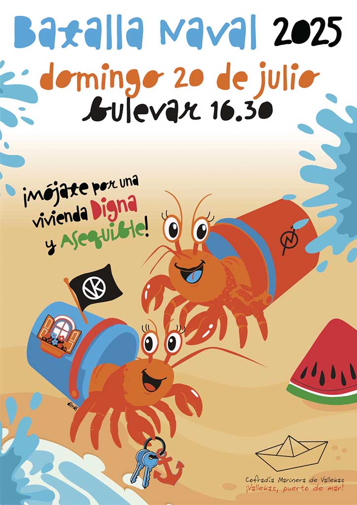 Cartel de la 43ª ed. de la Batalla Naval de Vallekas – 2025